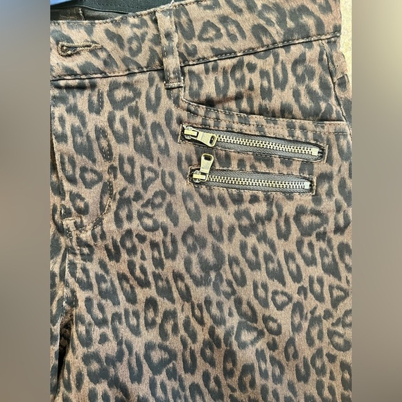 Democracy Absolution Jeans Womens 8 Stretch Mid Rise Skinny Brown Black Leopard - Picture 10 of 12
